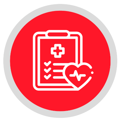 Icono de un botiquín con un corazón que simboliza salud