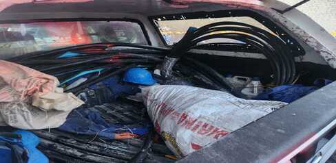 Capturados cuatro hombres que transportaban cable hurtado a empresa de telecomunicaciones