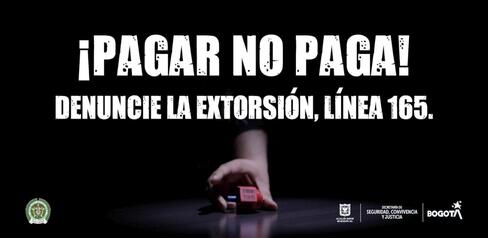 Este año han sido capturados 187 extorsionistas en Bogotá