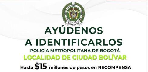 Autoridades ofrecen hasta $15 millones de recompensa por los homicidas más buscados en Ciudad Bolívar