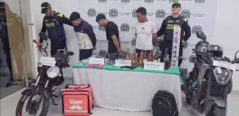 Con el helicóptero Halcón de la Policía, capturados en tiempo récord tres sujetos que robaron supermercado en Usaquén