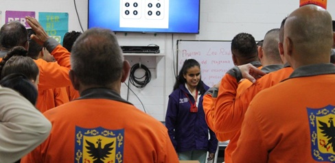 Taller de braille en la Cárcel Distrital.