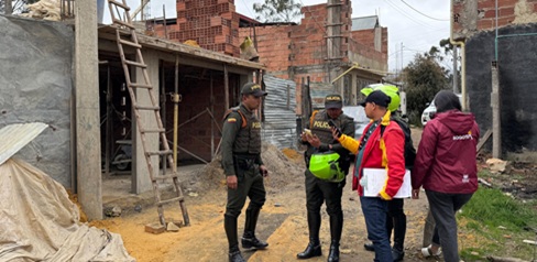 Dos personas capturadas en flagrancia por construir un predio en un área ecológica protegida en Usaquén