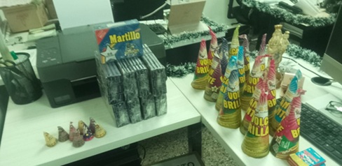 Más de 6.500 unidades de pólvora fueron incautadas en operativo en Bosa