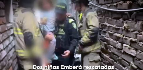 Niñas emberá rescatadas