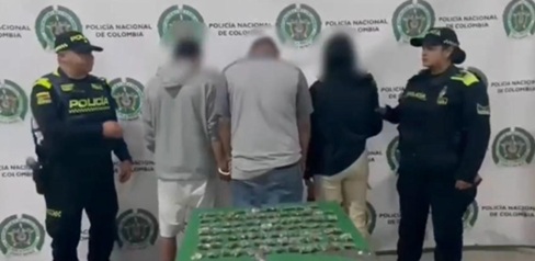 Grupo de delincuentes capturados por estupefacientes.