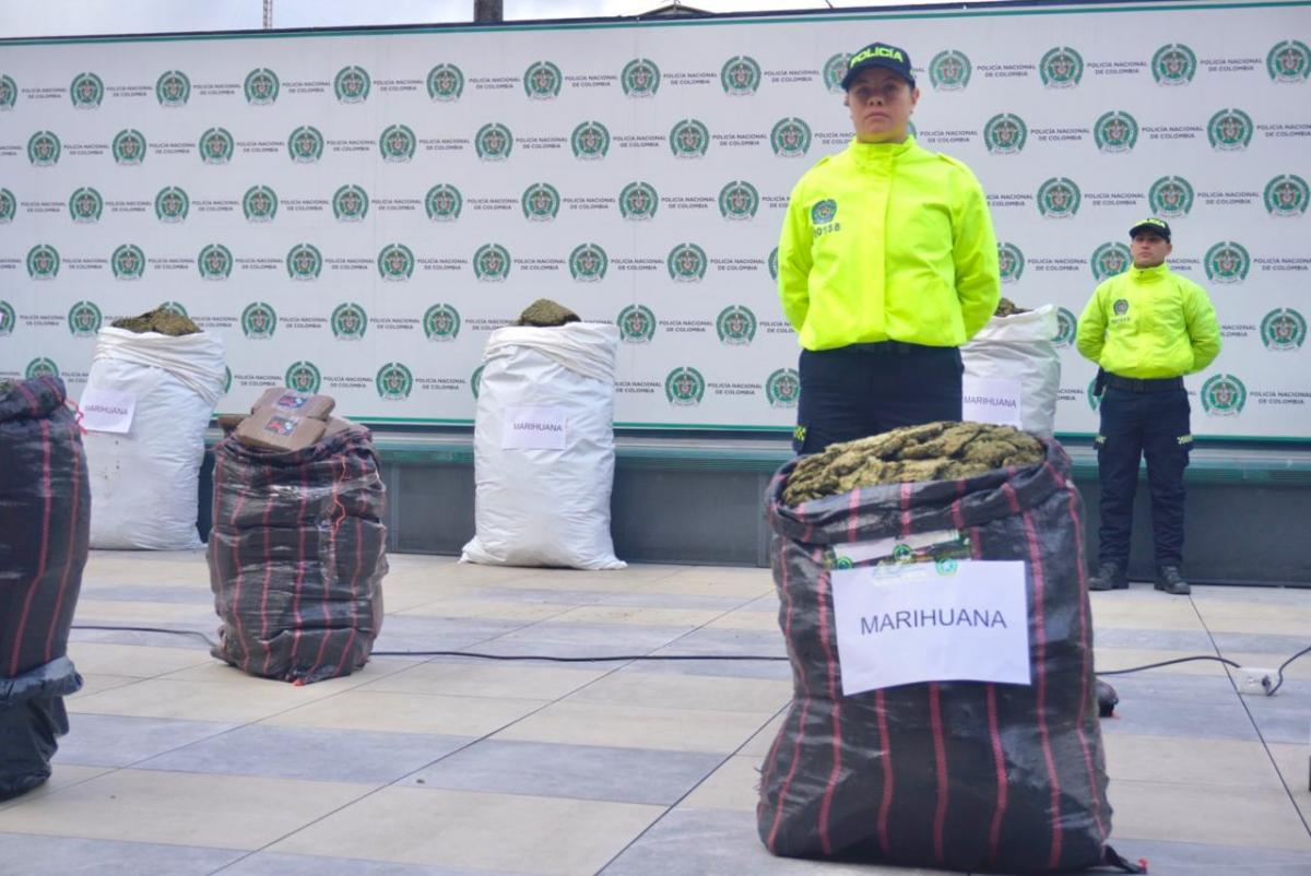 Droga incautada en Bogotá Droga incautada en Bogotá