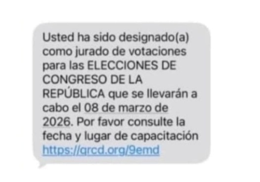 Alerta: ciberdelincuentes están enviando mensajes de texto con falsos enlaces sobre jurados de votación para estafar a la ciudadanía