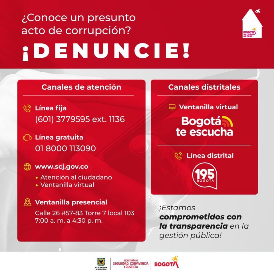 Denuncie actos de corrupción.