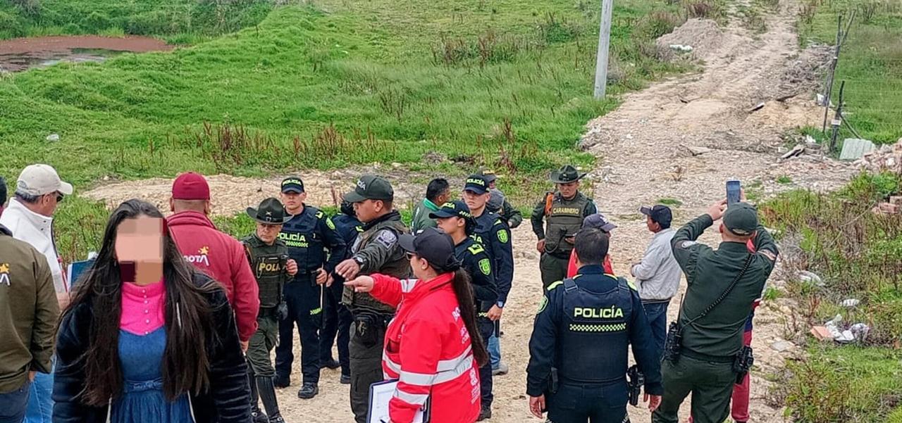 Operativo en la vereda El Uval.