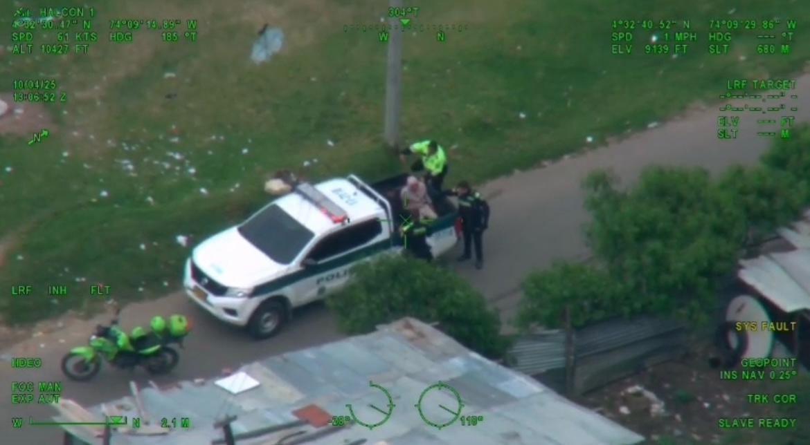 Con apoyo del Halcón de la Policía fueron recuperadas en una invasión 8 motos que habían sido hurtadas en Bogotá