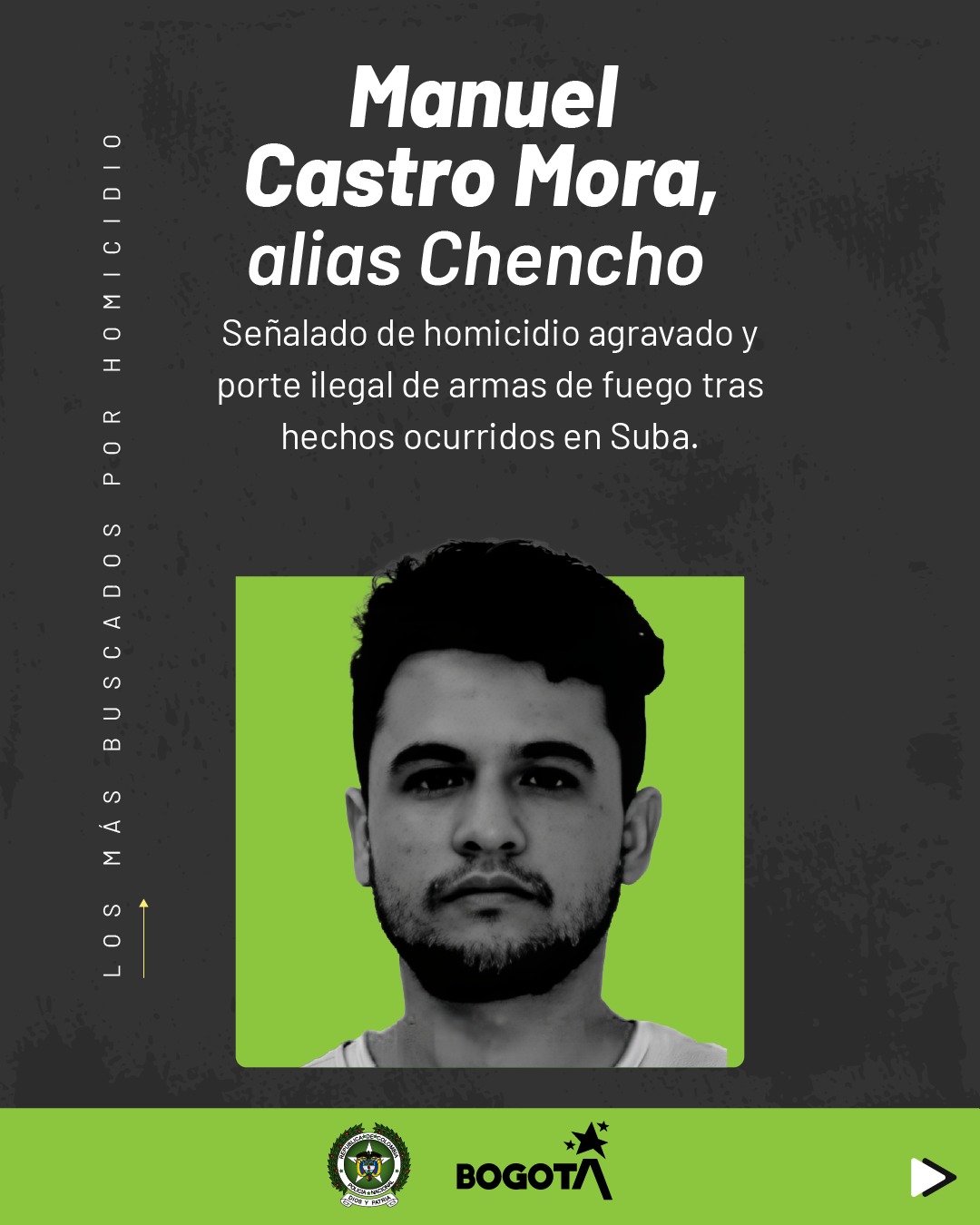 Autoridades intensifican la búsqueda de siete homicidas en Bogotá: así se puede aportar información