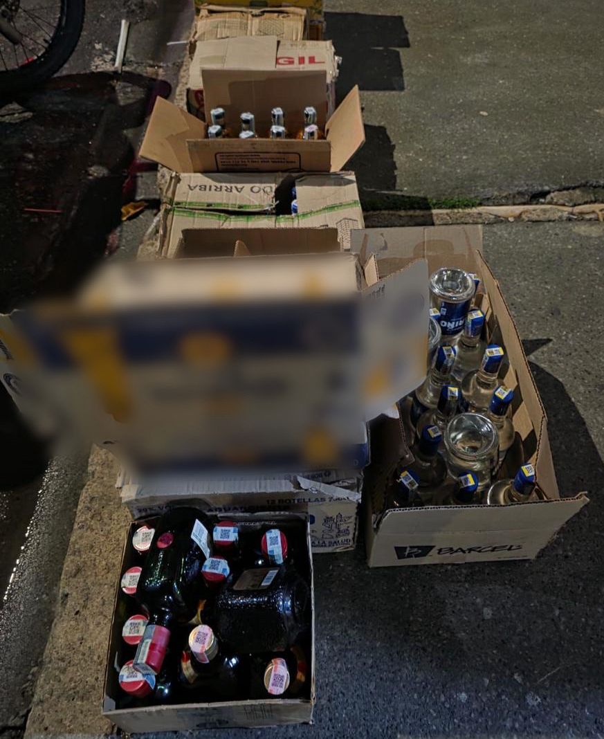 Capturada una mujer e Incautadas 155 botellas de licor adulterado en San Cristóbal.