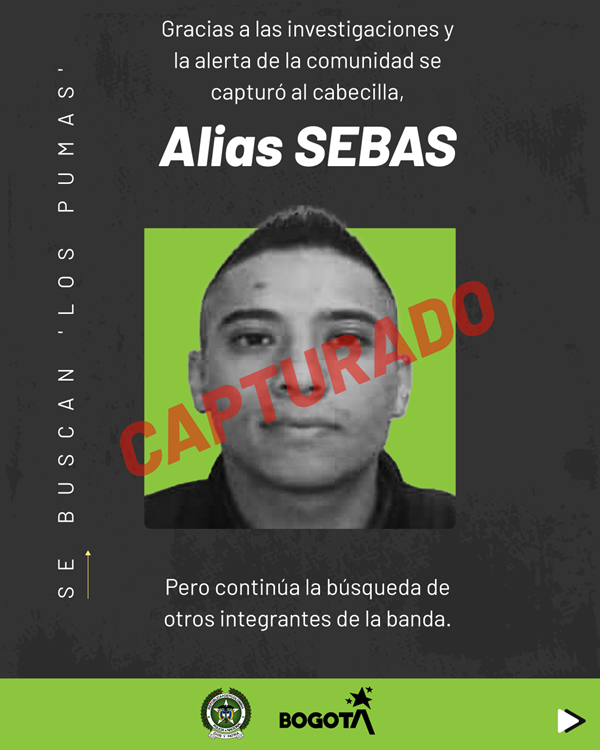  Se buscan estos tres delincuentes de ‘Los Pumas’ dedicados al hurto de vehículos de alta gama en Bogotá