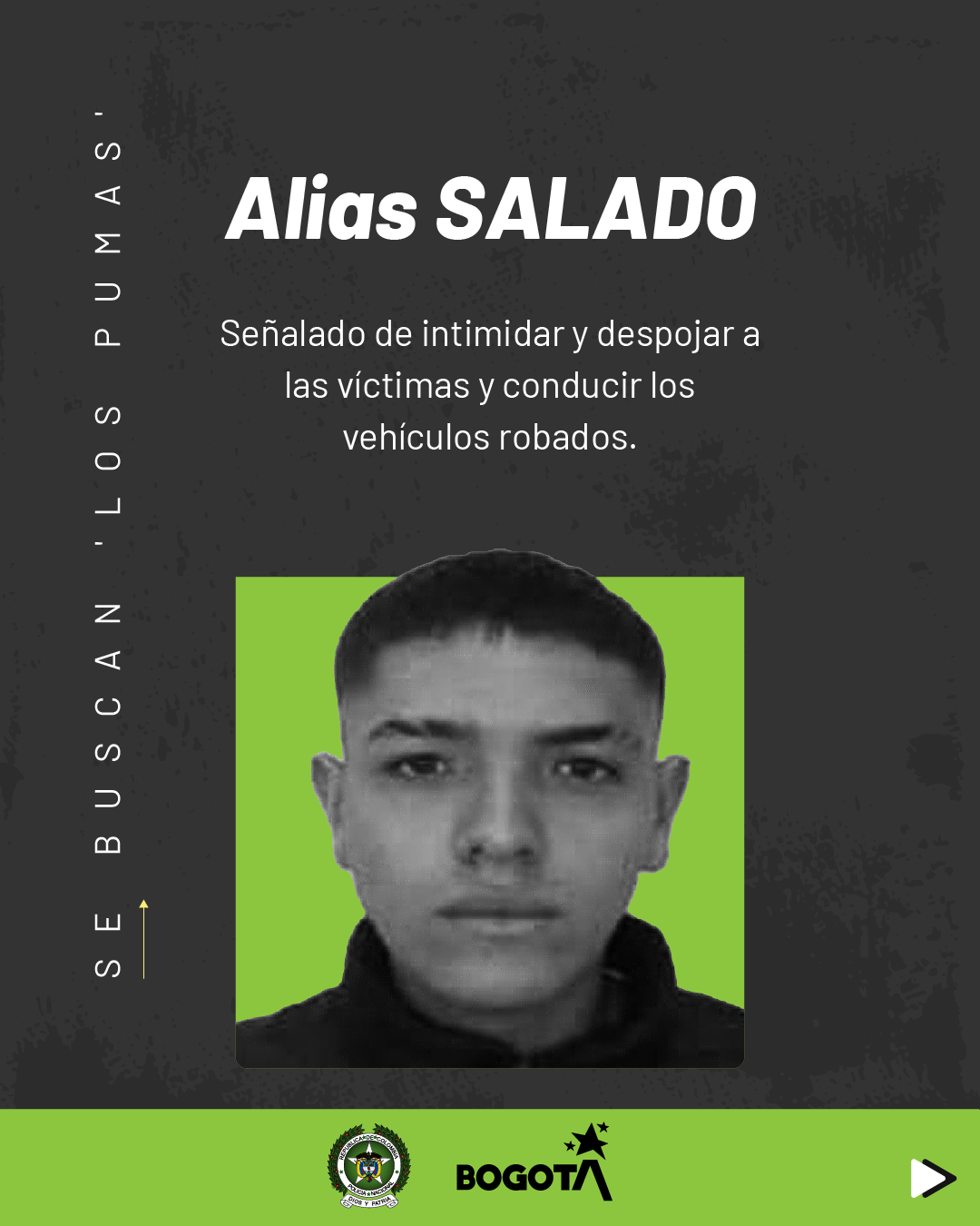  Se buscan estos tres delincuentes de ‘Los Pumas’ dedicados al hurto de vehículos de alta gama en Bogotá