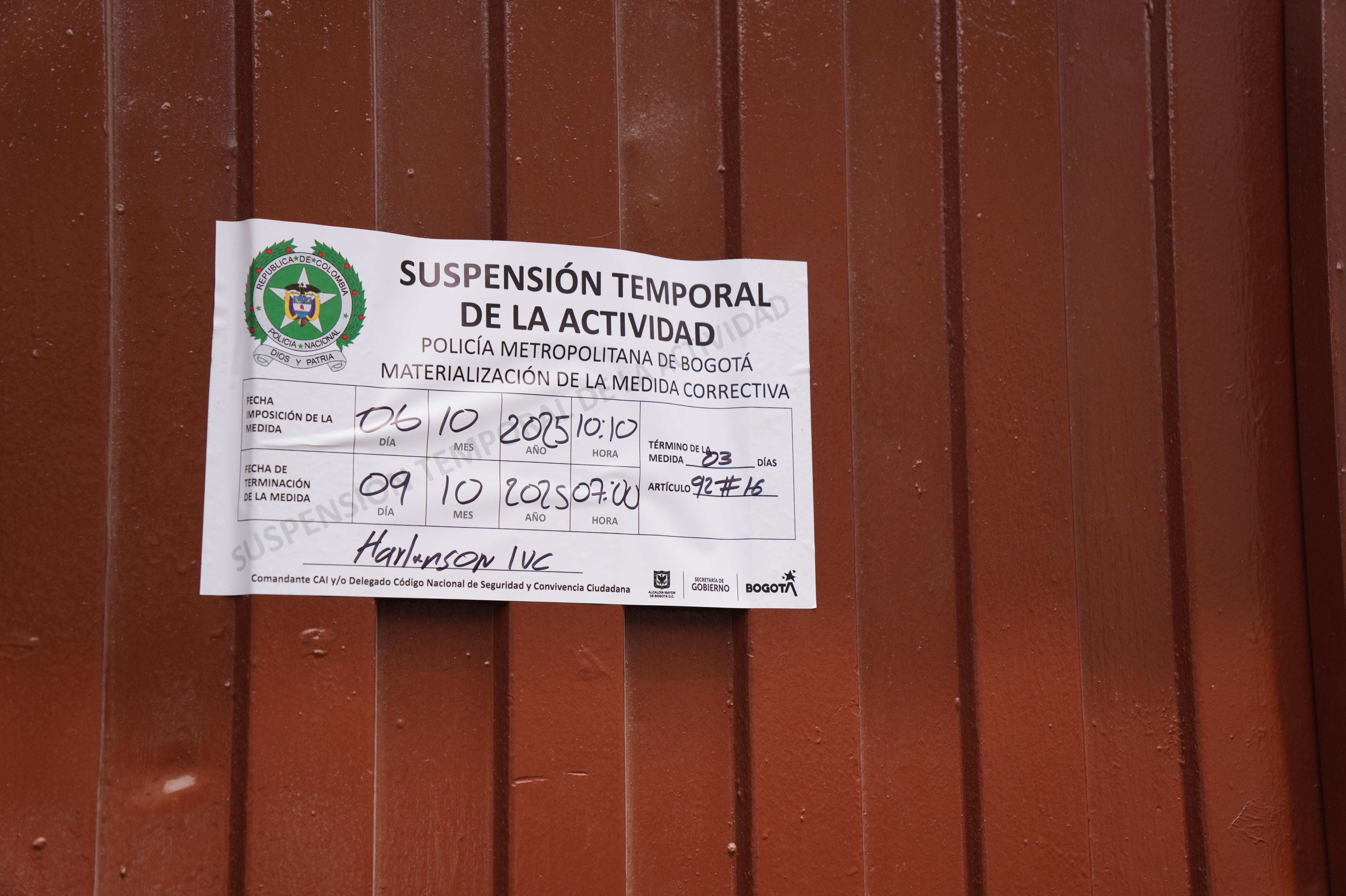 Sellan pagadiario en San Bernardo por irregularidades para ejercer su actividad comercial Sellan pagadiario en San Bernardo por irregularidades para ejercer su actividad comercial