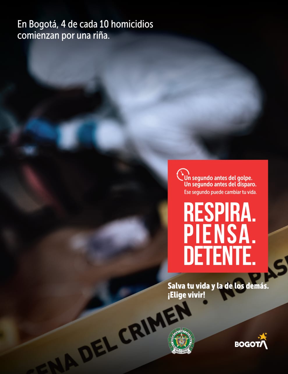 En Bogotá, 4 de cada 10 homicidios comienzan con una riña: Distrito y Policía lanzan campaña para seguir reduciendo este delito
