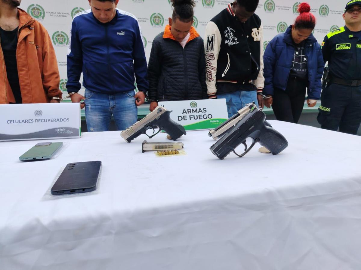 Los capturados tenían armas de fuego