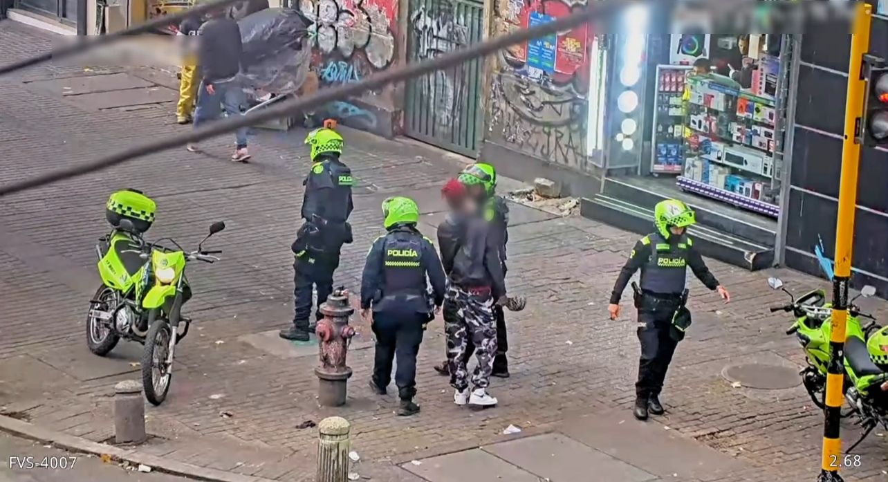 Cámaras del C4 permitieron ubicar y capturar a hombre con orden judicial por homicidio en el centro de Bogotá