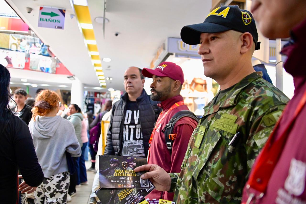 Así fue la jornada en San Victorino para prevenir casos extorsión en temporada de fin de año