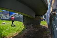 Espacio del puente ya limpio